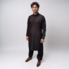 Black Embroidered Shalwar Kameez For Men's Pakistan