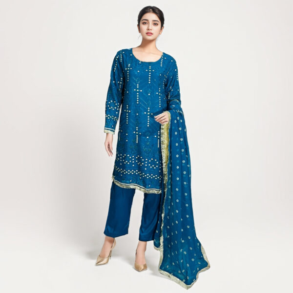 Teal wholesale party wear salwar kameez