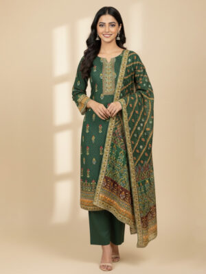 Tealish Green Wholesale Pakistani Lawn Salwar Kameez USA