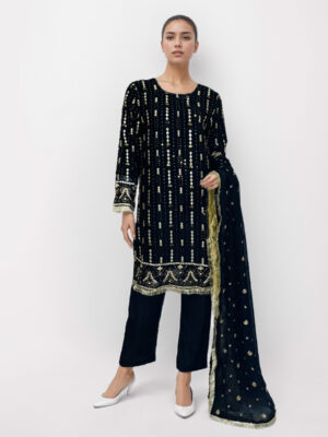 black wholesale pakistani party wear