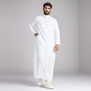 mens white cotton thobe for men