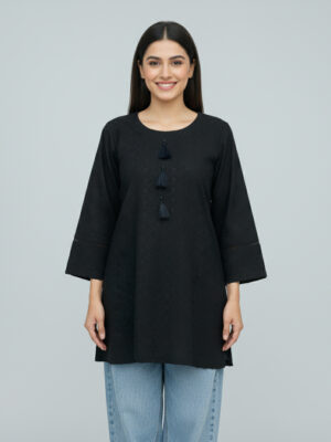 Black Chikankari Cotton Kurti for Women USA Black Chikankari Cotton Kurti for Women USA
