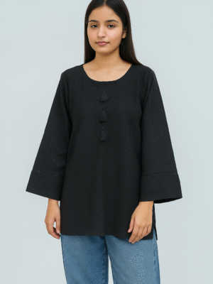 Black Chikankari cotton kurti for women USA