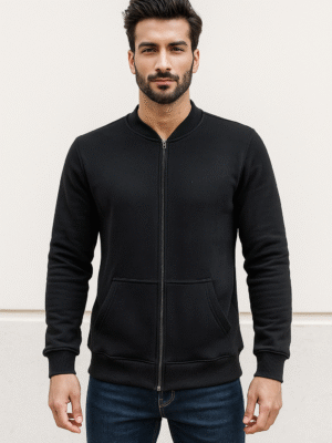 Black Men’s Zipper Hoodies Wholesale USA