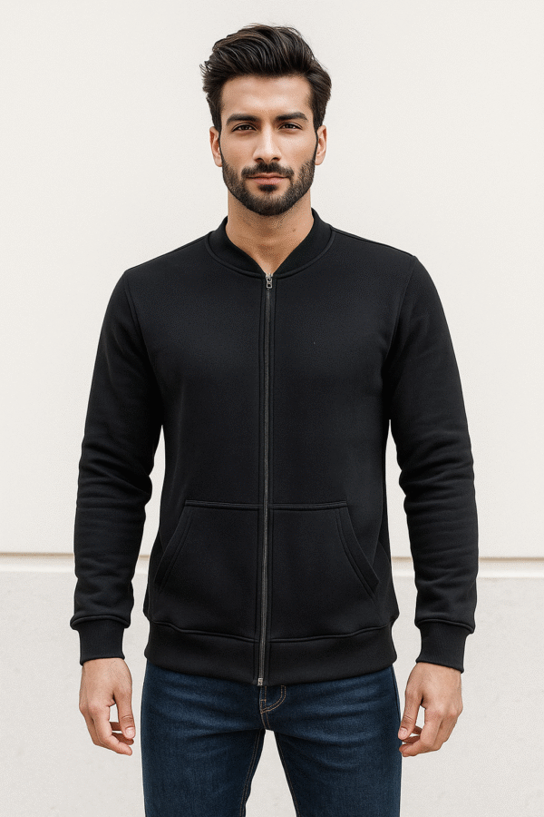 Black Men’s Zipper Hoodies Wholesale USA