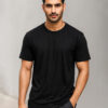 Black Premium Cotton Round Neck T Shirts USA