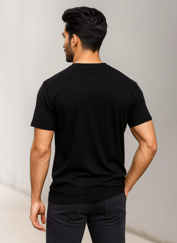Black Premium Cotton Round Neck T Shirts USA