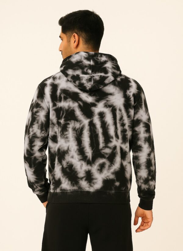 Black & white men’s oversized cotton tie dye hoodie USA