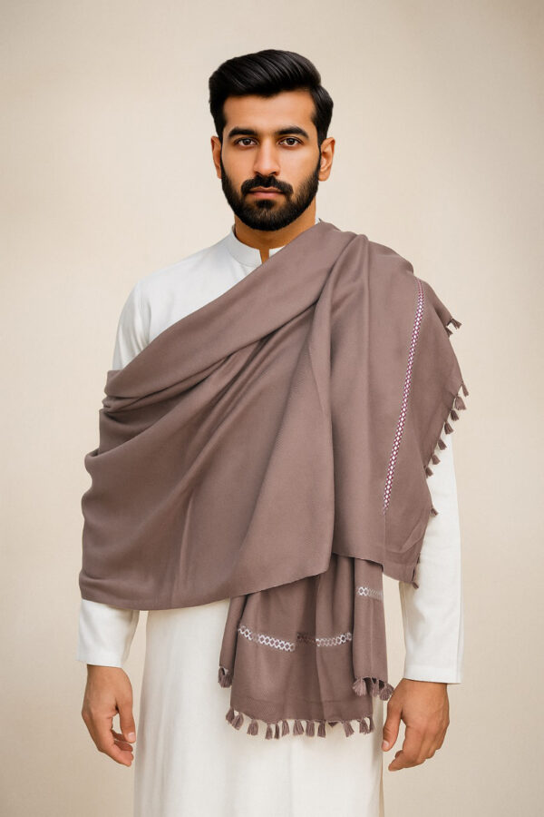 Brownish Grey men’s woolen shawl USA