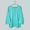 Cyan Designer Chikankari Kurti USA (2) Cyan Designer Chikankari Kurti USA