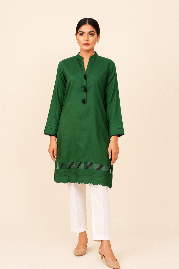 Green plain linen kurtis wholesale USA