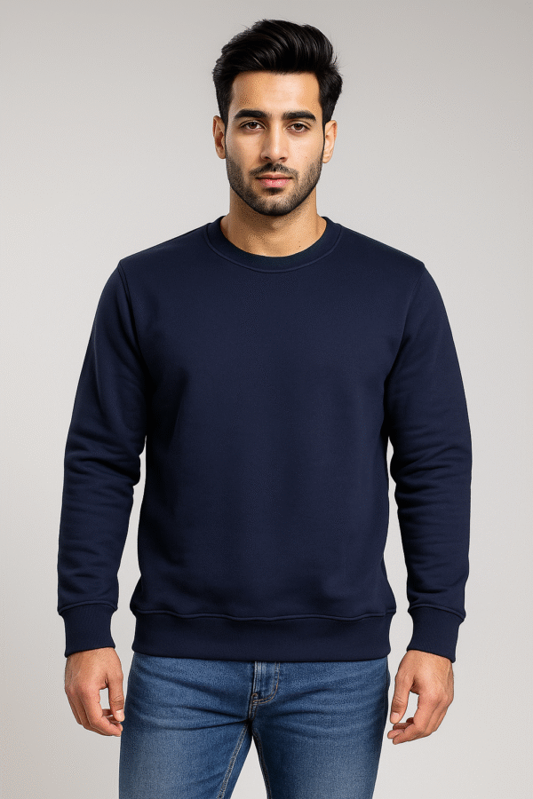 Navy blue Men’s fleece sweatshirts wholesale USA