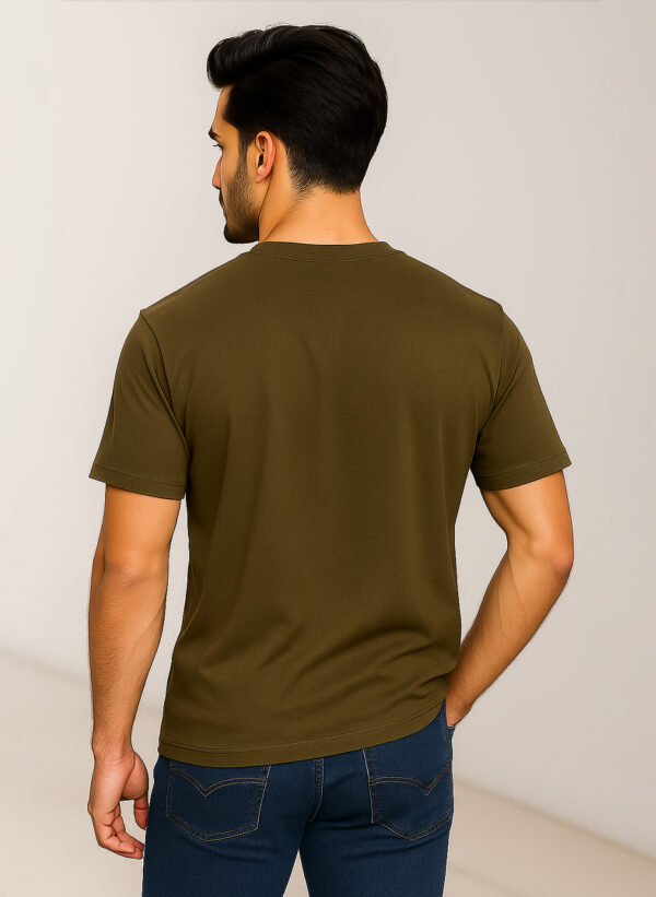 Olive green wholesale round neck t shirts USA