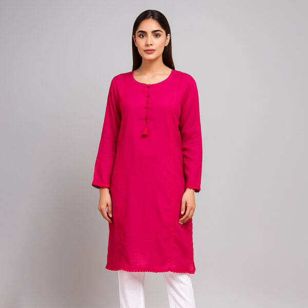 Pinkish Red Wholesale Ethnic Linen Kurtis USA Pinkish Red Wholesale Ethnic Linen Kurtis USA