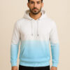Sky Blue Ombre tie & dye printed hoodie for men USA