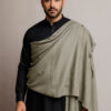 natural grey men’s luxury wool shawl USA