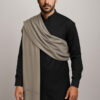natural grey men’s luxury wool shawl USA