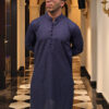 navy men’s designer Chikankari kurta USA