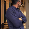 navy men’s designer Chikankari kurta USA