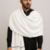 off white men’s pure wool shawl USA