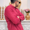 red men’s ethnic Chikankari kurta USA