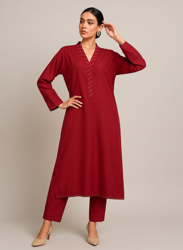 Elegant Mehroon Women’s Co-Ord Set Pakistan USA
