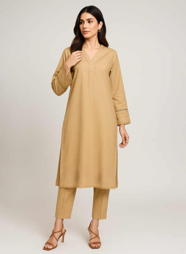 Sand Brown Pakistani Co-Ord Set for Women USA