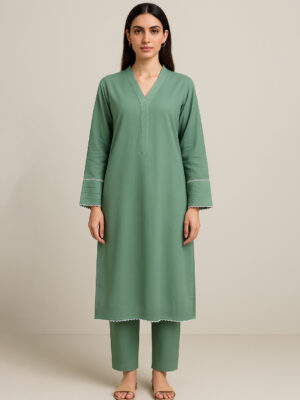 Slate Green Pakistani Co-Ord Set for Women USA