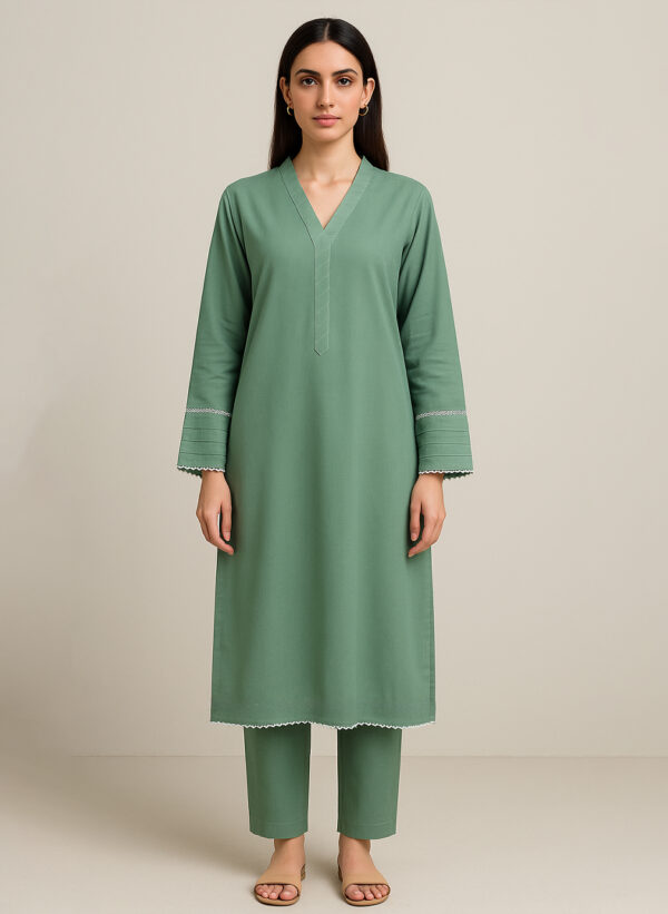 Slate Green Pakistani Co-Ord Set for Women USA