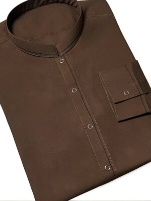 Dark Brown Stitched Men's Suits Wholesale USA