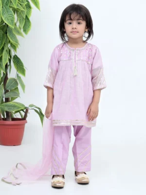 Elegant Lilac Wholesale Pakistani Desi 3PC Formal Suit for Girls USA