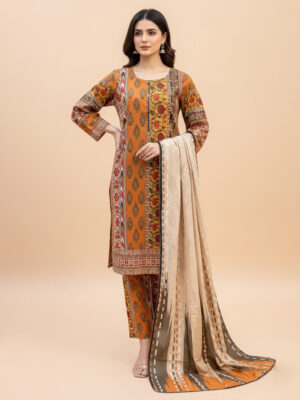 Brownish Orange wholesale pakistani khaddar suit usa Brownish Orange Wholesale Pakistani Khaddar Suit USA