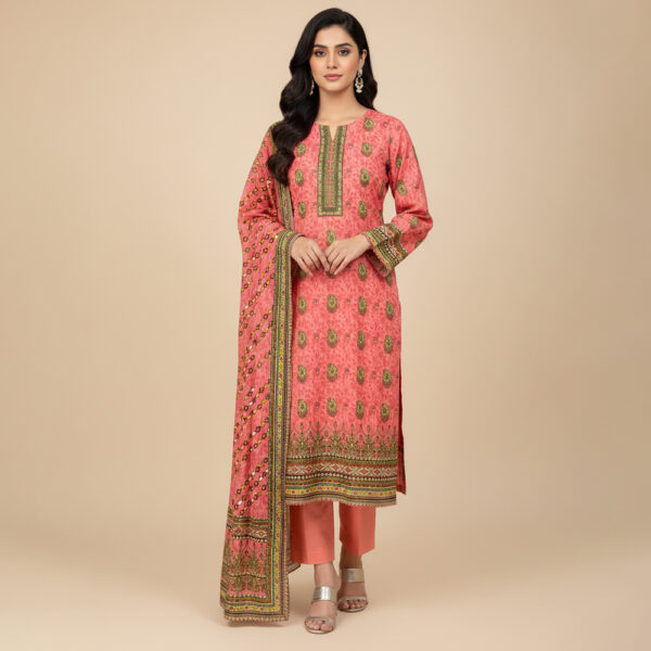 Coral Pink Wholesale Pakistani Lawn Salwar Kameez USA Coral Pink Wholesale Pakistani Lawn Salwar Kameez USA