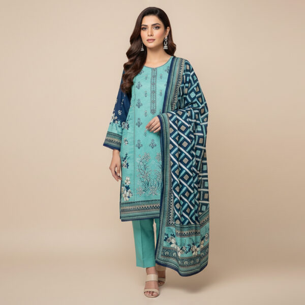 Cyan Wholesale Linen Pakistani Suit USA Cyan Wholesale Linen Pakistani Suit USA