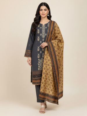 Dark Grey pakistani wholesale dhanak suits USA Dark Grey pakistani wholesale dhanak suits USA