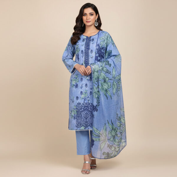Faded Blue pakistani wholesale dhanak suits USA Faded Blue pakistani wholesale dhanak suits USA
