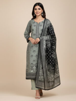 Grey Wholesale Linen Pakistani Suit USA Grey Wholesale Linen Pakistani Suit USA