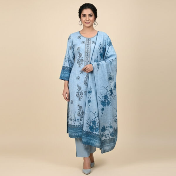 Light Blue pakistani dhanak suits wholesale USA Light Blue pakistani dhanak suits wholesale USA