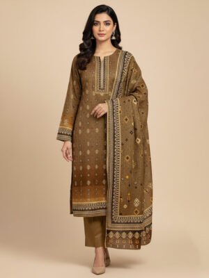 Light Brown Wholesale Pakistani Lawn Salwar Kameez USA Light Brown Wholesale Pakistani Lawn Salwar Kameez USA
