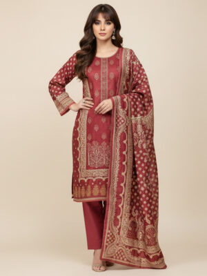 Light maroon Wholesale Linen Pakistani Suit USA Light maroon Wholesale Linen Pakistani Suit USA