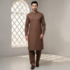 Mens Pastel Brown Wholesale Pakistani Shalwar Kameez USA