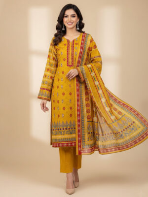 Mustard Wholesale Pakistani Lawn Salwar Kameez USA