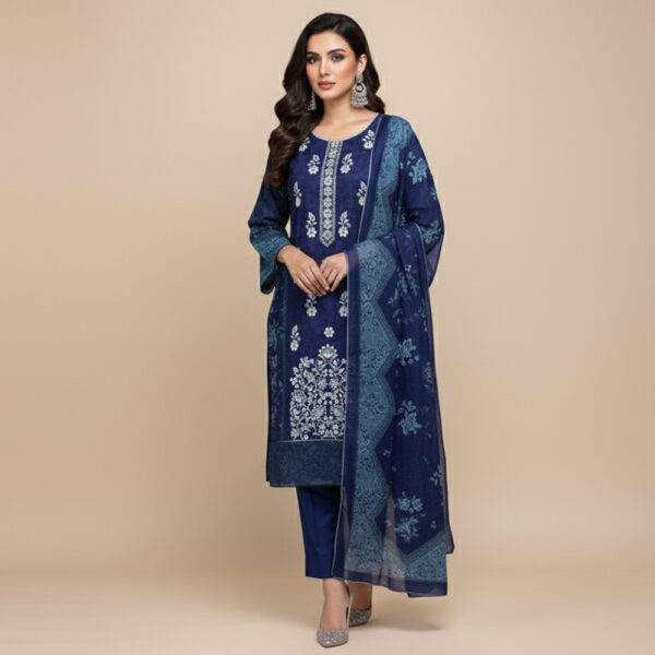 Navy Blue pakistani dhanak suits wholesale USA Navy Blue pakistani dhanak suits wholesale USA