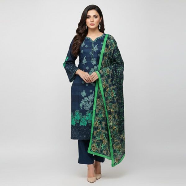 Nile Blue Wholesale Linen Pakistani Suit USA Nile Blue Wholesale Linen Pakistani Suit USA