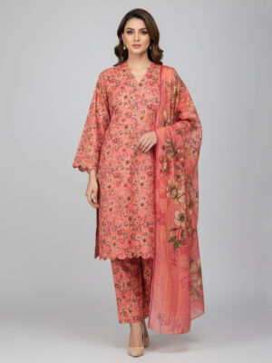 Peachy Pink Wholesale Pakistani Lawn Salwar Kameez USA Peachy Pink Wholesale Pakistani Lawn Salwar Kameez USA