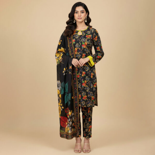 Printed Black Wholesale Pakistani Lawn Salwar Kameez USA Printed Black Wholesale Pakistani Lawn Salwar Kameez USA