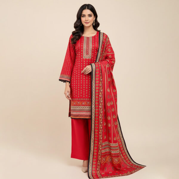 Printed Red Wholesale Pakistani Lawn Salwar Kameez USA Printed Red Wholesale Pakistani Lawn Salwar Kameez USA