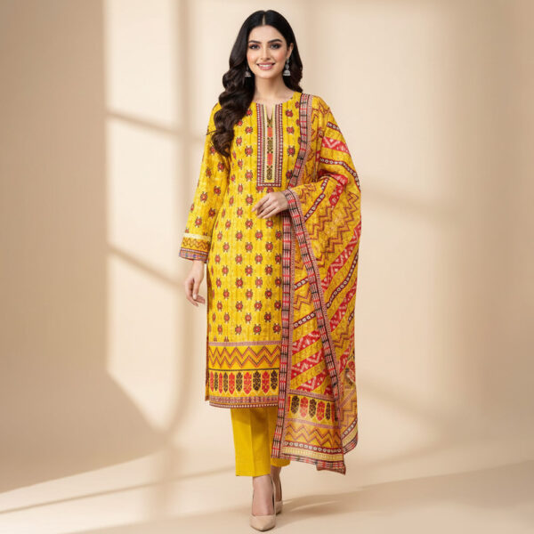 Yellow Wholesale Pakistani Lawn Salwar Kameez USA Yellow Wholesale Pakistani Lawn Salwar Kameez USA