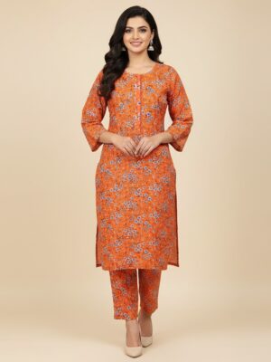 Orange Poly cotton Wholesale Pakistani Salwar Kameez USA Orange Poly cotton Wholesale Pakistani Salwar Kameez USA
