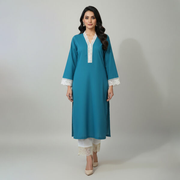 Deep Aqua wholesale lawn embroidered lawn suit usa Deep Aqua Wholesale Lawn Embroidered Lawn Suit USA